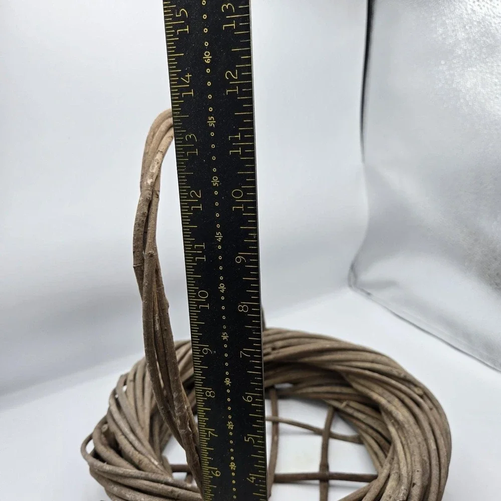 Cottage Core, Primative Grapevine Woven Basket With Handle 11